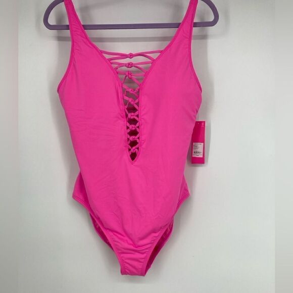 NWT Lilly Pulitzer Isle Lattice One Piece Swimsuit Size12 - Picture 4 of 9